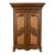 Monumental Carved Wood Home Bar Armoire With Mirrored Interior, Wine Storage & Mini Fridge For Sale