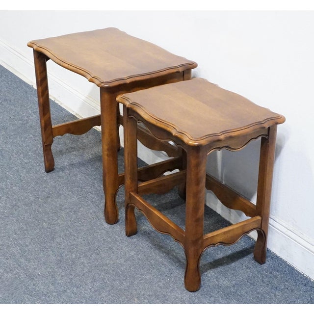 Ethan Allen Country French Collection Solid Birch Accent Nesting End Tables 26-8305 For Sale - Image 9 of 18