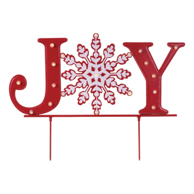 LED JOY Snowflake Planter Stake For Sale