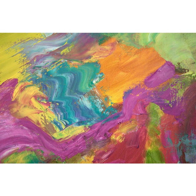 "Making Body Sculptures on the Field" Large Abstract Oil Painting by Simon Findlay For Sale - Image 9 of 11