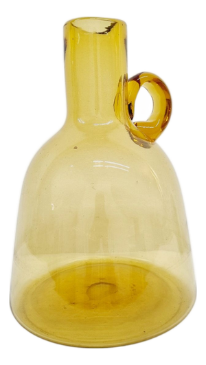 Amber Handcrafted Glass Vase, 1970s