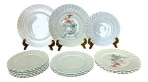Porcelain Dinnerware Set from Haviland Limoges, 1950, Set of 12