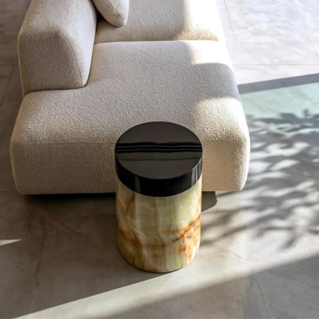 Early 21st Century Marble and Onyx Side Table by Forzini For Sale - Image 5 of 11