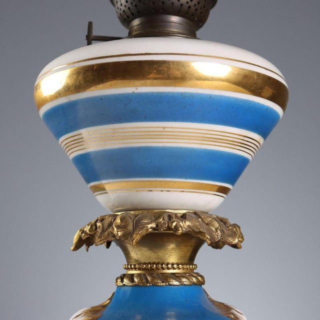 Painted Ceramic and Bronze Table Lamps, Set of 2 For Sale - Image 4 of 10