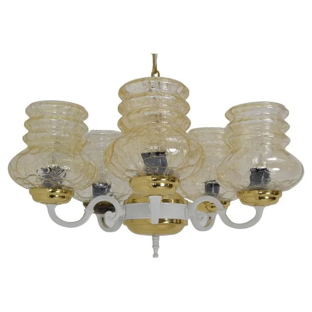 Mid-Century Chandelier, Czechoslovakia, 1970s For Sale - Image 15 of 15