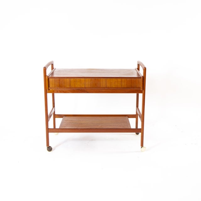 Teak Serving Trolley from Arrebo Møbler, 1960s For Sale - Image 4 of 10