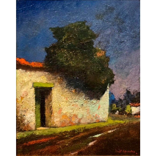 Will Sparks "The Adobe House With the Garden Wall, Monterey" (1923) - Early California Plein-Air Oil Painting For Sale - Image 4 of 12