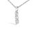 Contemporary .925 Sterling Silver 1/7 Cttw Lab Grown Diamond Three Stone Diamond Pendant Necklace - 18" Inches For Sale - Image 3 of 5