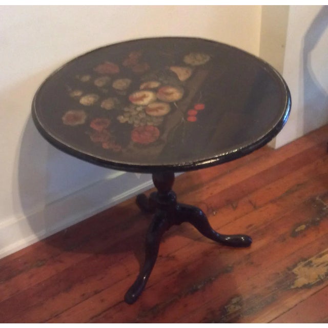 Brown 18th Century Dutch Tilt Top Table With Still Life For Sale - Image 8 of 11