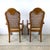 Pair of Vintage Provincial Walnut & Cane High-Back Armchairs With Burlwood Crest For Sale - Image 12 of 18
