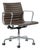 Eames Herman Miller Aluminum Group Thin Pad Brown Leather Office Chair, 2008 For Sale