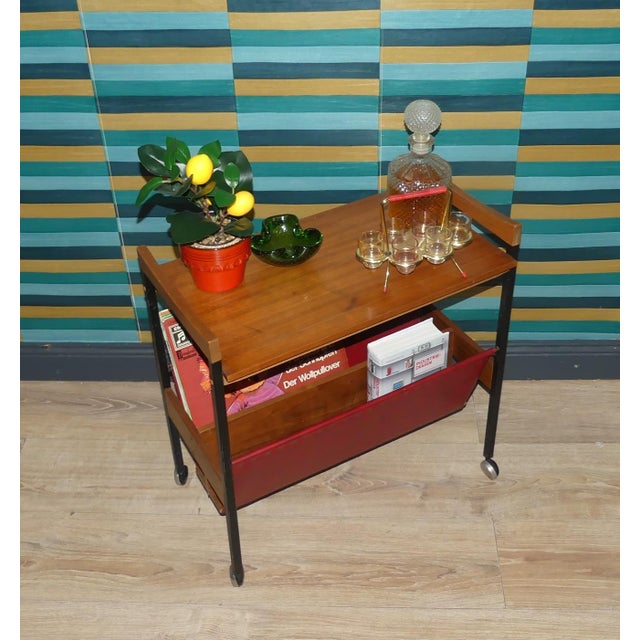 Small Side Table with Magazine Rack, 1960s For Sale - Image 6 of 11