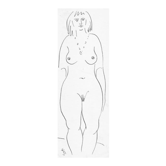 1960s James Bone Female Nude Drawing For Sale