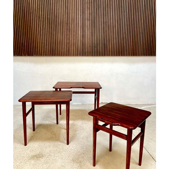 Danish Teak Nesting Tables by Kurt Østervig for Jason Møbler, 1960s, Set of 3 For Sale - Image 15 of 18