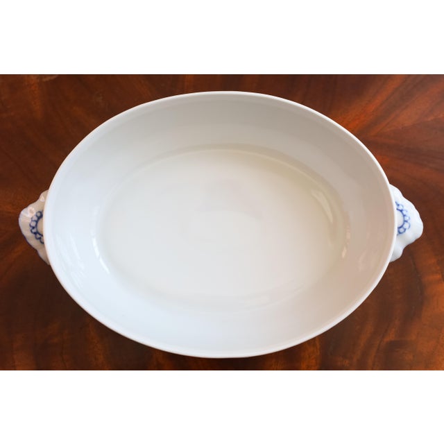 White Vintage Royal Copenhagen "Princess" Oval Covered Serving Dish - No. 111/622 - First Quality For Sale - Image 8 of 12