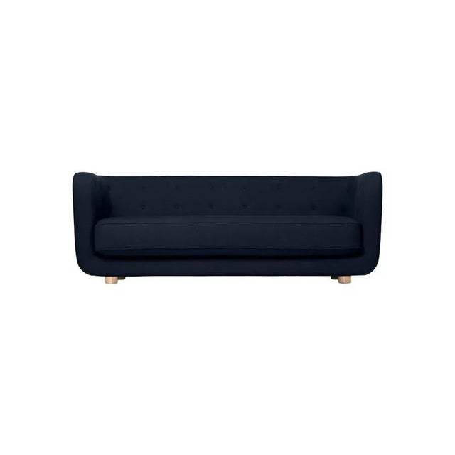 Blue and natural oak raf simons vidar 3 vilhelm sofa by lassen dimensions: w 217 x d 88 x h 80 cm materials: textile, oak....