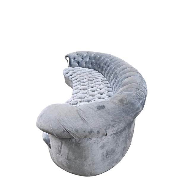 Rebecca Mirrored Tufted Sofa For Sale - Image 10 of 11
