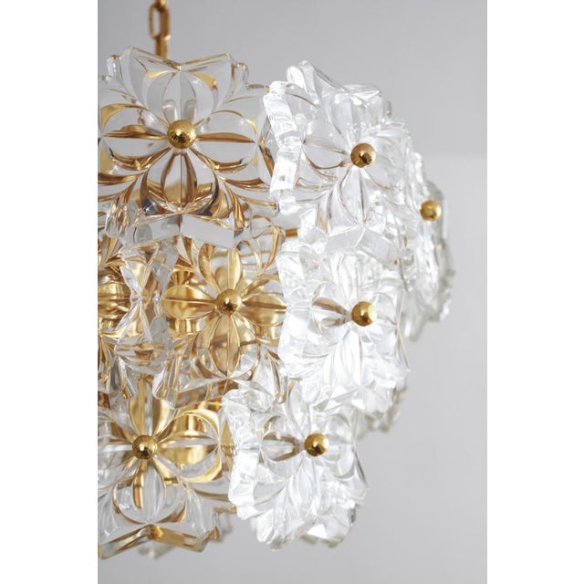 1960s Crystal Glass Chandelier from Hillebrand Lighting, 1960s For Sale - Image 5 of 9