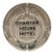 Mid-Century Modern Molded Glass Charter House Hotel Advertising Ashtray For Sale