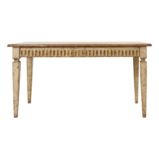 Lacquered Neoclassical Style Desk or Library Writing Table For Sale