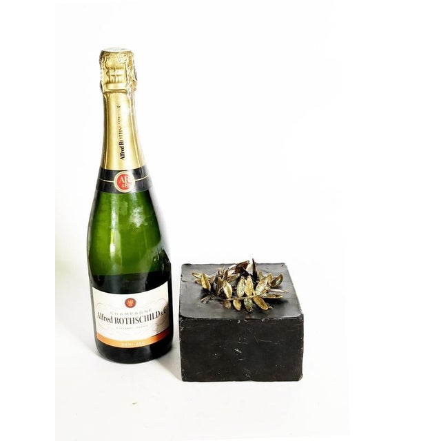 Brutalist Candleholder in Candle and Brass, France, 1970 For Sale - Image 3 of 16