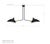Mid-Century Modern Black Two Fixed Arms Ceiling Lamp from Serge Mouille For Sale - Image 6 of 8