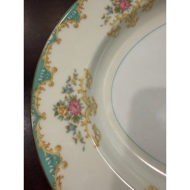 Vintage Noritake Tiffany Pattern Porcelain Serving Platter For Sale - Image 4 of 7