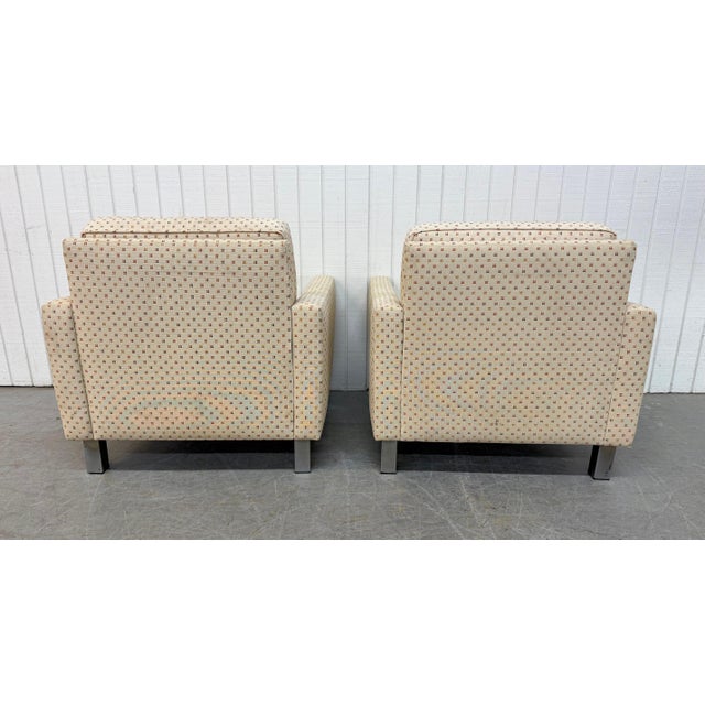 Vintage Milo Baughman Style Club Chairs - Set of 2 For Sale - Image 9 of 9