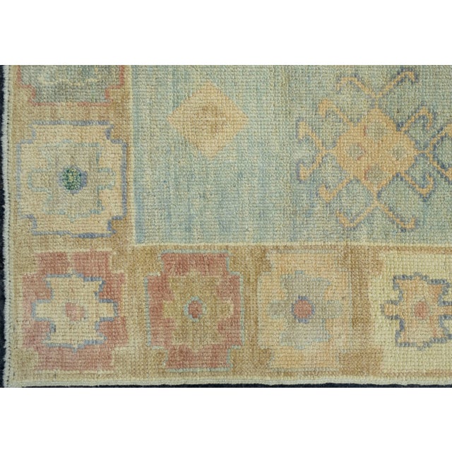 Turkish Oushak Runner Rug 4'7" x 16' #18031 For Sale - Image 4 of 8