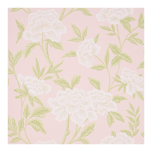 Sample - Schumacher Whitney Floral Wallpaper in Blush