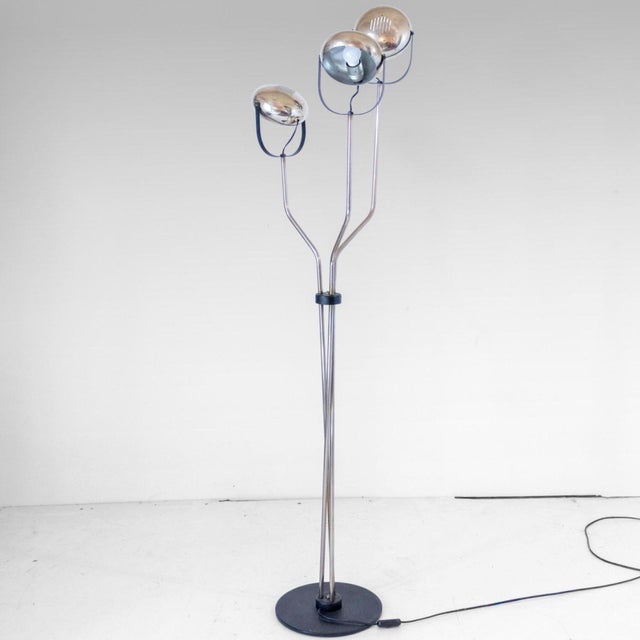 Vintage Chrome Floor Lamp with Adjustable Lights by Reggiani, Italy, 1960s For Sale - Image 16 of 16