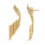 These exquisite drop earrings, fashioned from .925 sterling silver with a lavish 14K yellow gold plating, offer both...