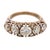 Traditional Early 20th Century Edwardian 5 Stone Old Cut Diamond 18k Yellow Gold Band, Size 6.5 For Sale - Image 3 of 7