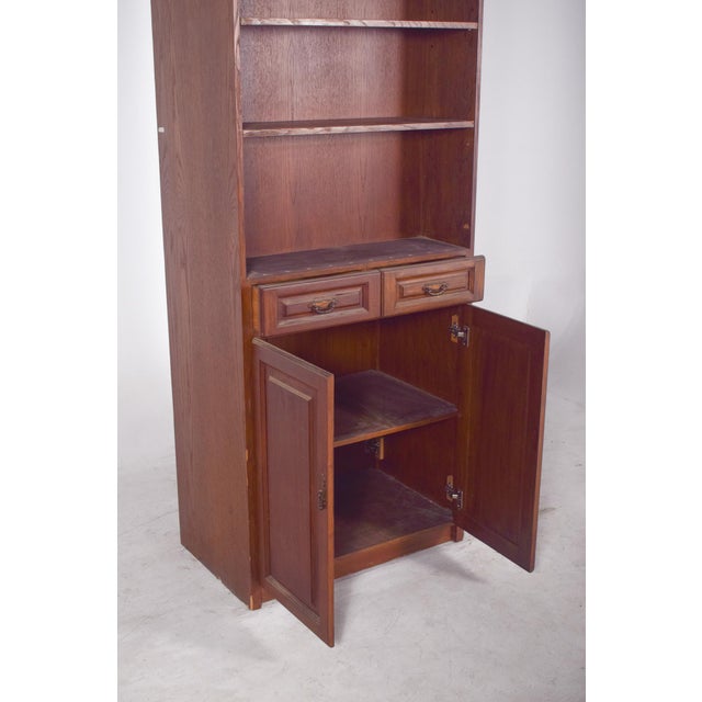 Brown Portuguese Shelving Unit in Wood, 1950s For Sale - Image 8 of 9