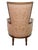 1950's French Bergere Damask Apricot Lounge Chair For Sale - Image 4 of 9