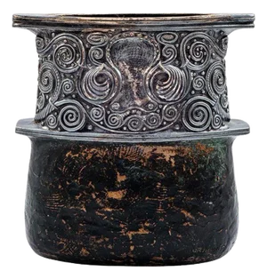 Art Nouveau Austrian Bronze Vase in Silver Plate by Gustav Gurschner, 1890s