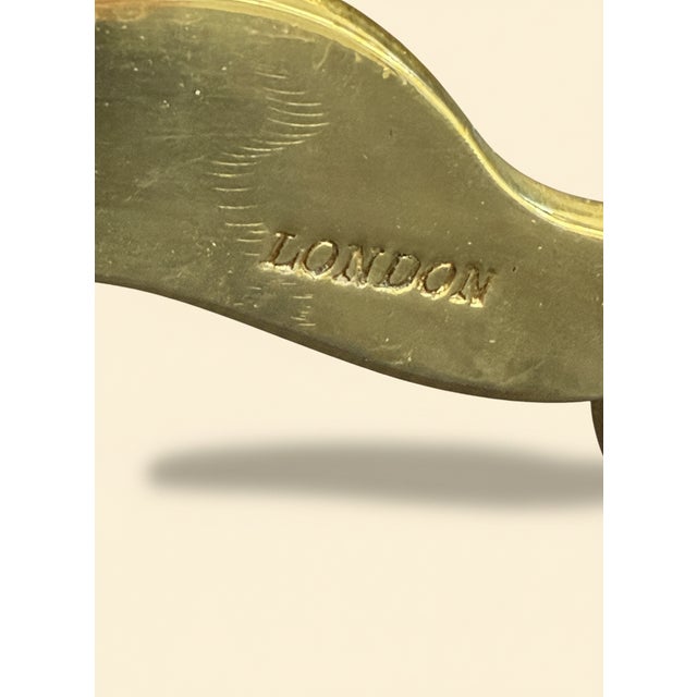 Brass Antique English Doyle & Son Brass Merchant Balance Scale With Avery Weights For Sale - Image 8 of 16