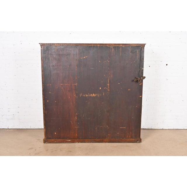 R. J. Horner Style Antique Victorian Carved Oak Lighted Triple Bookcase or Display Cabinet, Circa 1890s For Sale - Image 11 of 12