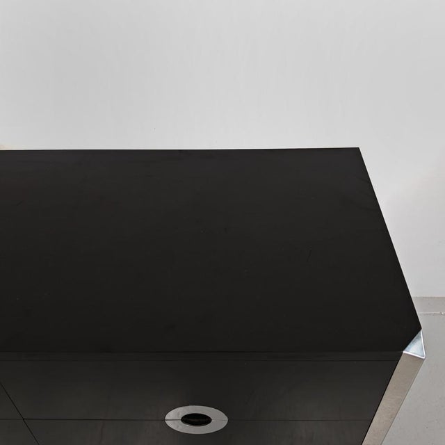 Bar Sideboard in Black Laminate and Chrome by Mario Sabot, 1970s For Sale - Image 7 of 18