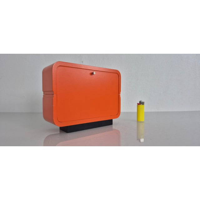 Orange Ato-Mat Table Clock from Junghans for Olympia, 1970s For Sale - Image 11 of 18