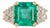 Gia Certified 4 Carat Colombian Minor Oil Emerald & Diamond Engagement Ring, Size 6.75 For Sale