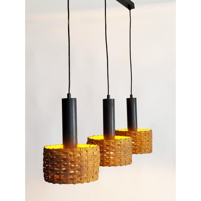 Mid-Century Modern Mid-Century Modern Danish Rattan Pendant, 1960s For Sale - Image 3 of 11