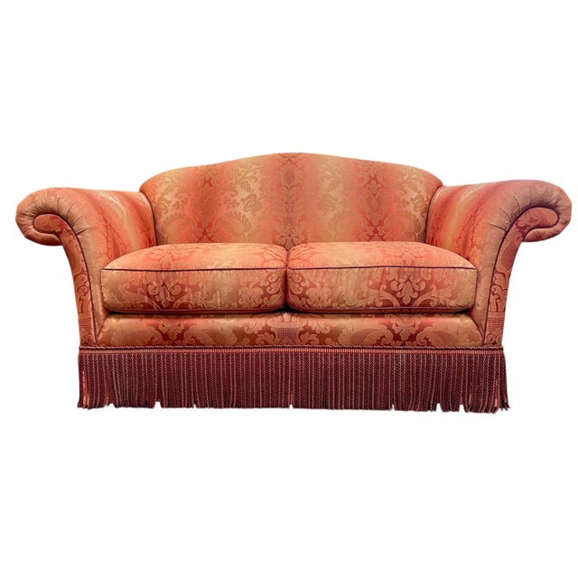 Elevate a grand foyer, formal living room, or bedroom suite with this exceptional custom camelback loveseat by luxury to-...