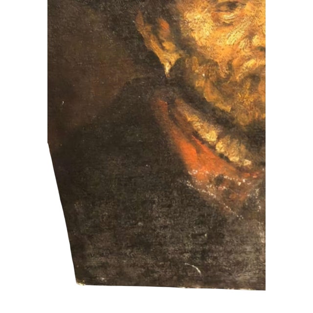 Late 20th Century Expressive Tronie of a Bearded Man in a Hat, Oil on Wooden Panel, Late 20th Century. For Sale - Image 5 of 8
