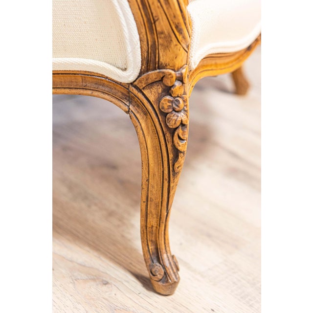 Wood 20th Century French Louis XV Style Bergere For Sale - Image 7 of 15