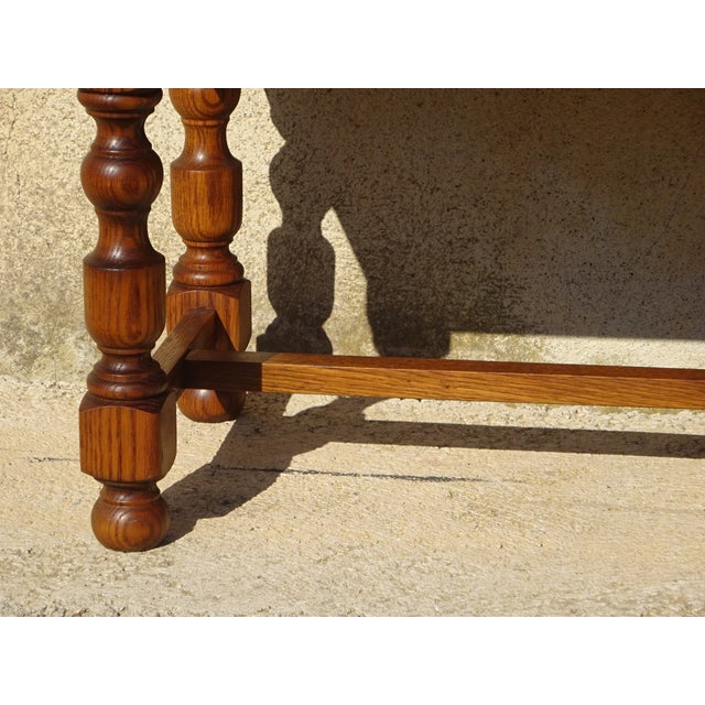 Rustic Vintage Bedside Table in Oak, 1980s For Sale - Image 3 of 16