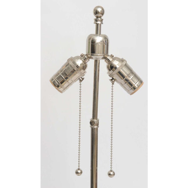 Contemporary Mid-Century Modern Polished Chrome & Mercury Glass Table Lamp Base For Sale - Image 3 of 10