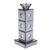 Kenneth Ludwig Chicago Grigio Mirrored Candle Holder For Sale - Image 4 of 11