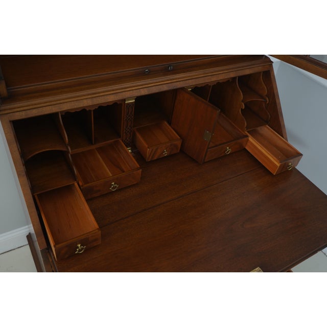 Ej Victor Inlaid Mahogany Secretary Desk Bookcase For Sale In Philadelphia - Image 6 of 18