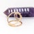 Amethyst Split Shank Ring with Natural Diamond Accents in Solid 14k Yellow Gold For Sale - Image 9 of 9